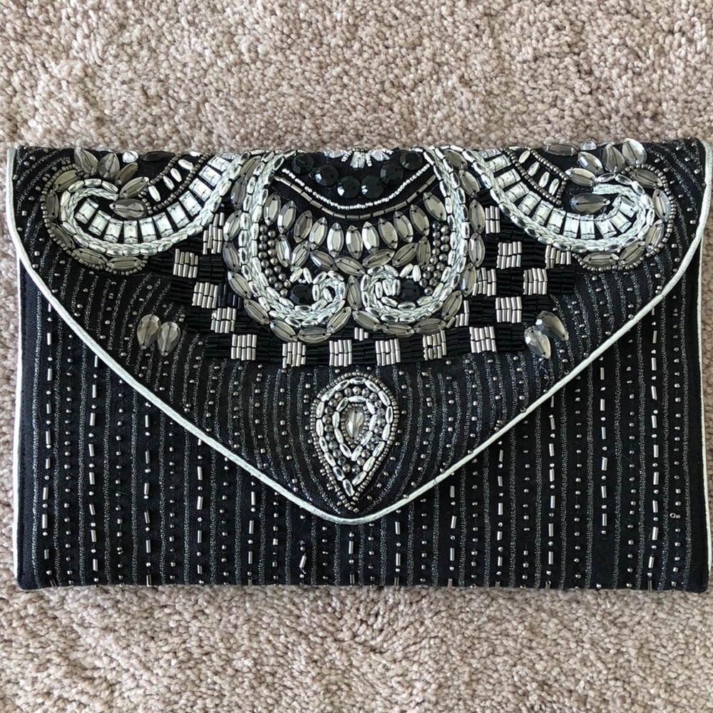Beaded Envelope Clutch